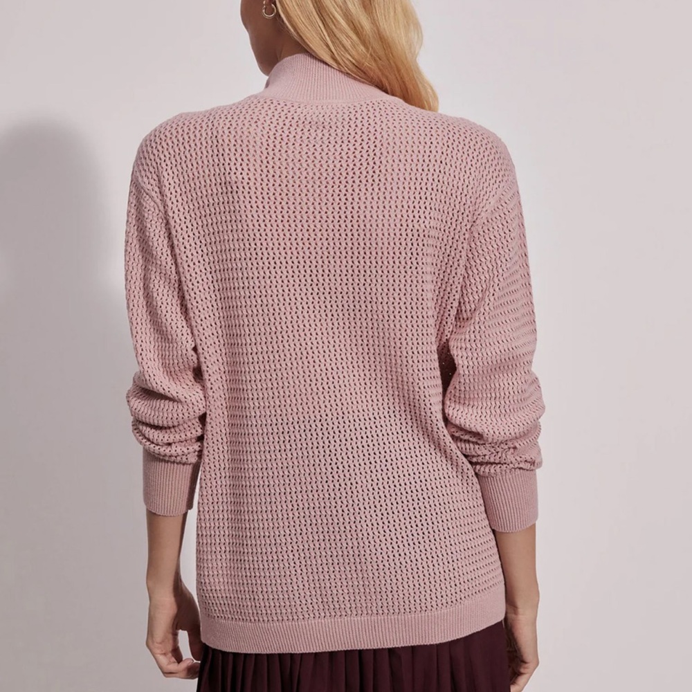 NWT Varley Cava Knit Sweater Sz XL $138 - pale mauve - Picture 3 of 7